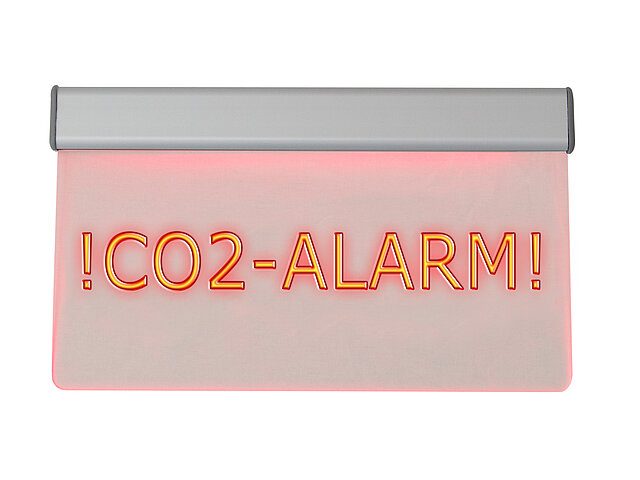 LED-Leuchttransparent „CO2-Alarm“