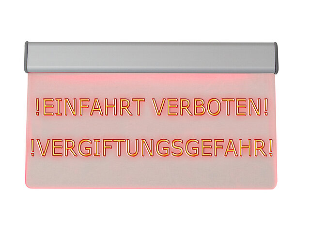 LS-EV-230 LED-Leuchttransparent „Einfahrt verboten! Vergiftungsgefahr!“
